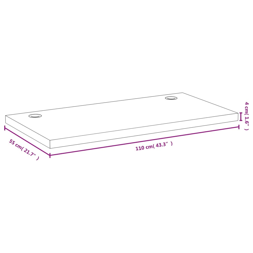 Blat de birou, 110x55x4 cm, bambus Lando - Lando