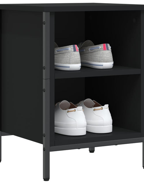 Încărcați imaginea în vizualizatorul Galerie, Dulap pentru pantofi, negru, 38x35x50 cm, lemn compozit Lando - Lando

