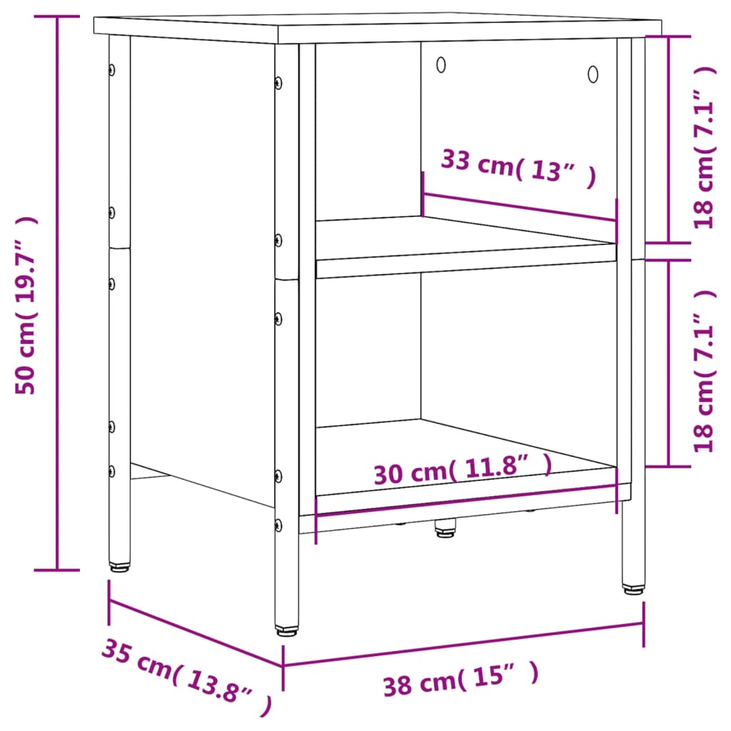 Dulap pentru pantofi, stejar sonoma, 38x35x50 cm, lemn compozit Lando - Lando