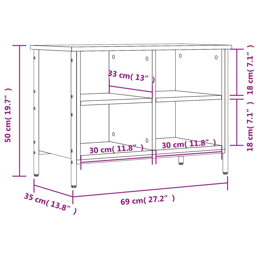 Pantofar, stejar sonoma, 69x35x50 cm, lemn compozit Lando - Lando