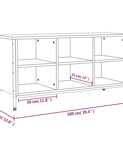 Încărcați imaginea în vizualizatorul Galerie, Pantofar, stejar sonoma, 100x35x50 cm, lemn prelucrat Lando - Lando
