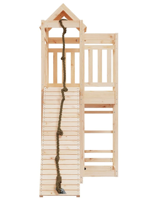 Încărcați imaginea în vizualizatorul Galerie, Căsuță de joacă cu perete de cățărat, lemn masiv de pin - Lando
