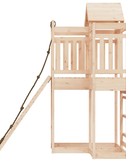 Загрузите изображение в средство просмотра галереи, Căsuță de joacă cu perete de cățărat, lemn masiv de pin - Lando
