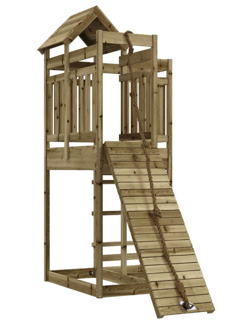 Încărcați imaginea în vizualizatorul Galerie, Căsuță de joacă cu perete de cățărat, lemn de pin impregnat - Lando
