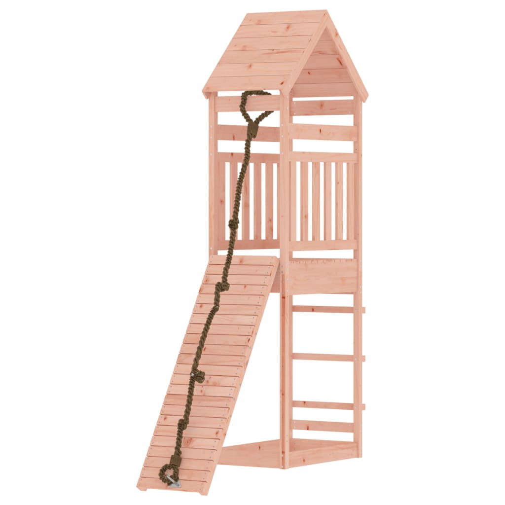 Căsuță de joacă cu perete de cățărat, lemn masiv douglas - Lando