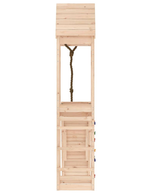 Încărcați imaginea în vizualizatorul Galerie, Căsuță de joacă cu perete de cățărat, lemn masiv de pin - Lando
