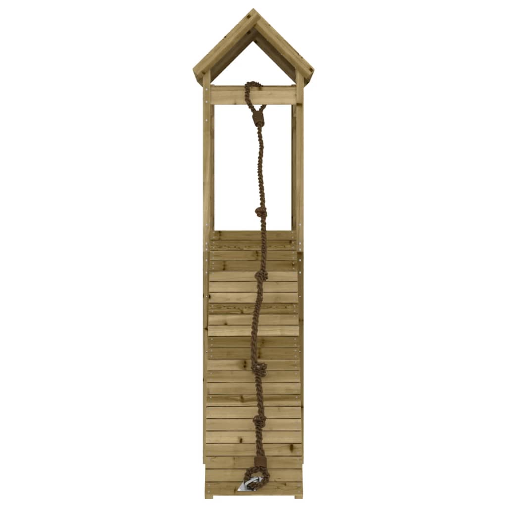 Căsuță de joacă cu perete de cățărat, lemn de pin impregnat - Lando