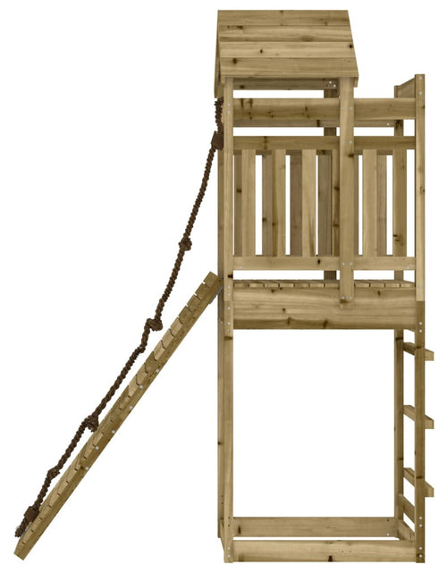 Загрузите изображение в средство просмотра галереи, Căsuță de joacă cu perete de cățărat, lemn de pin impregnat - Lando
