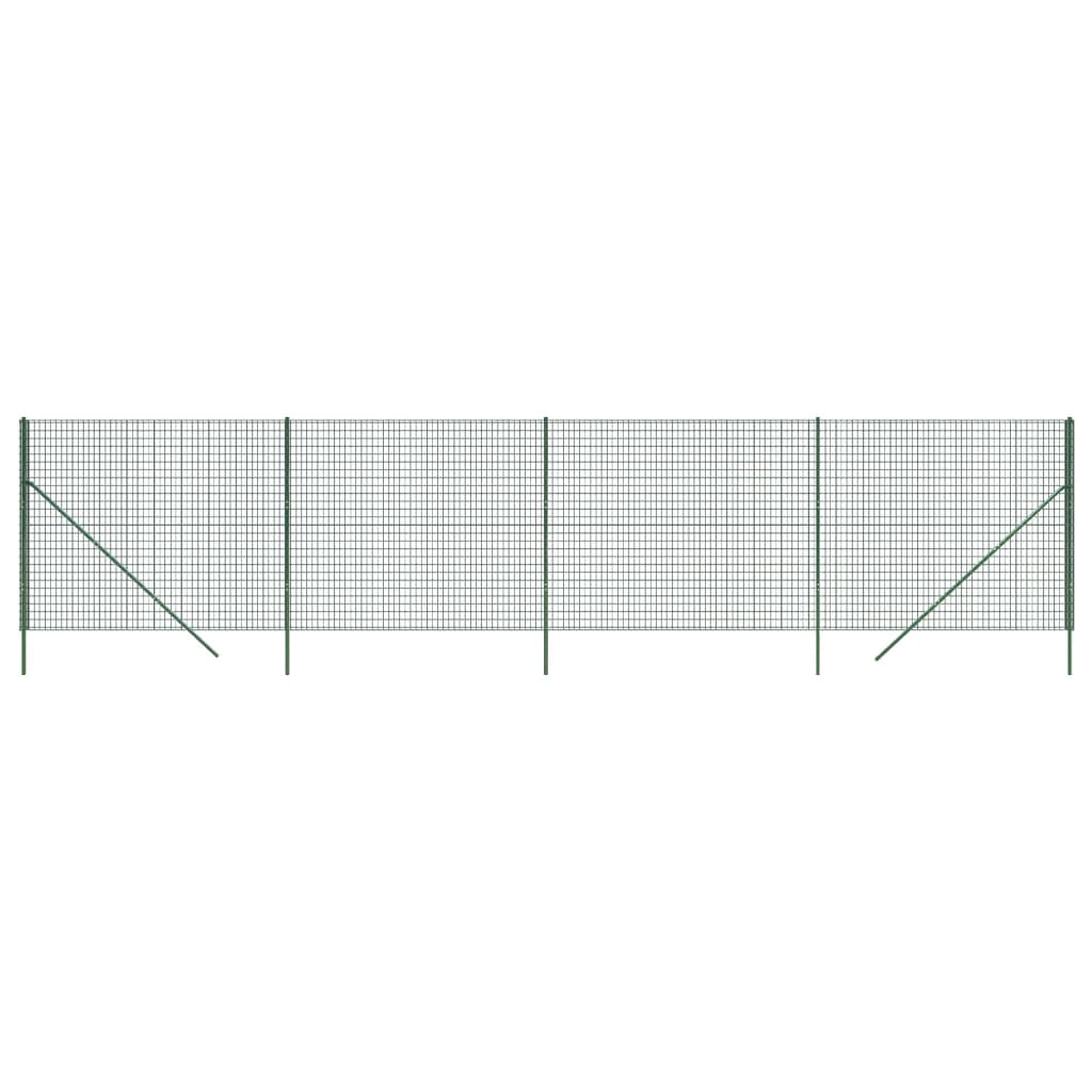 Gard plasă de sârmă, verde, 1,4x10 m, oțel galvanizat Lando - Lando