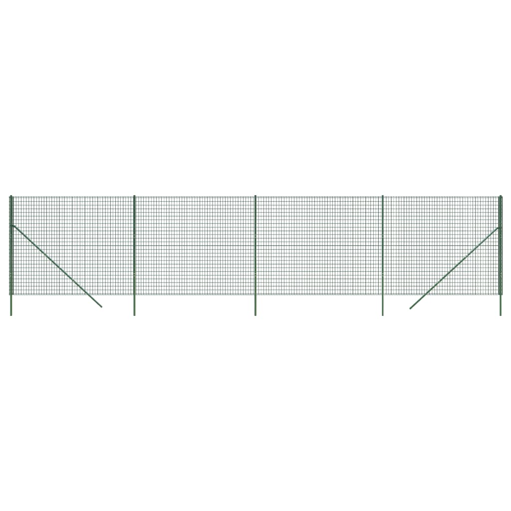 Gard plasă de sârmă, verde, 2x10 m, oțel galvanizat Lando - Lando