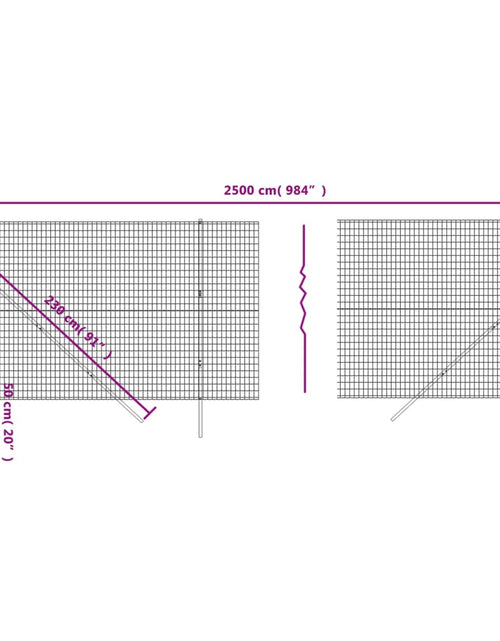 Încărcați imaginea în vizualizatorul Galerie, Gard plasă de sârmă, verde, 1,8x25 m, oțel galvanizat Lando - Lando
