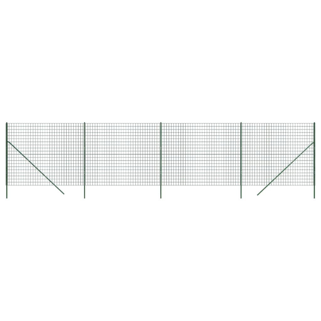 Gard plasă de sârmă, verde, 2x10 m, oțel galvanizat Lando - Lando