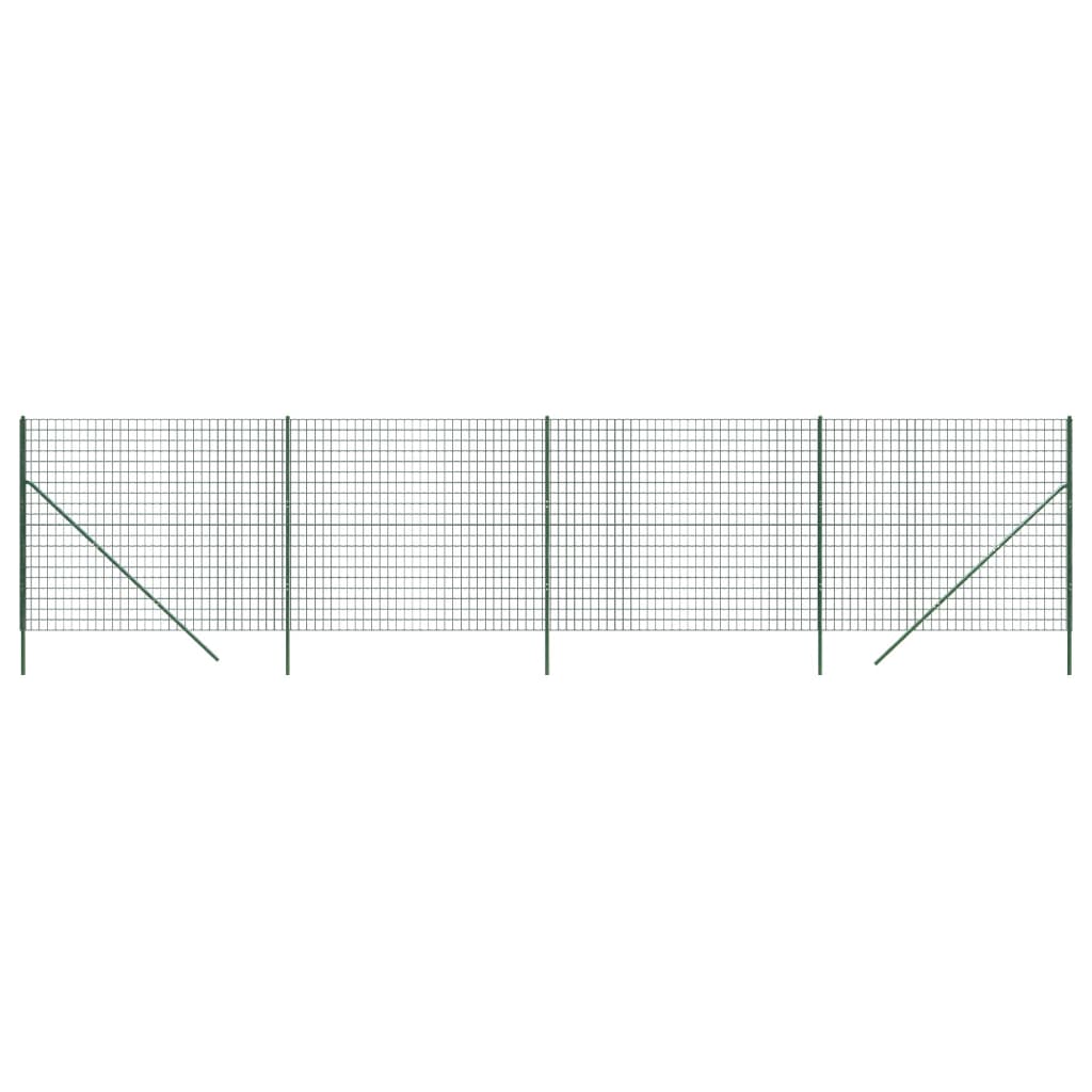 Gard plasă de sârmă, verde, 2,2x10 m, oțel galvanizat Lando - Lando