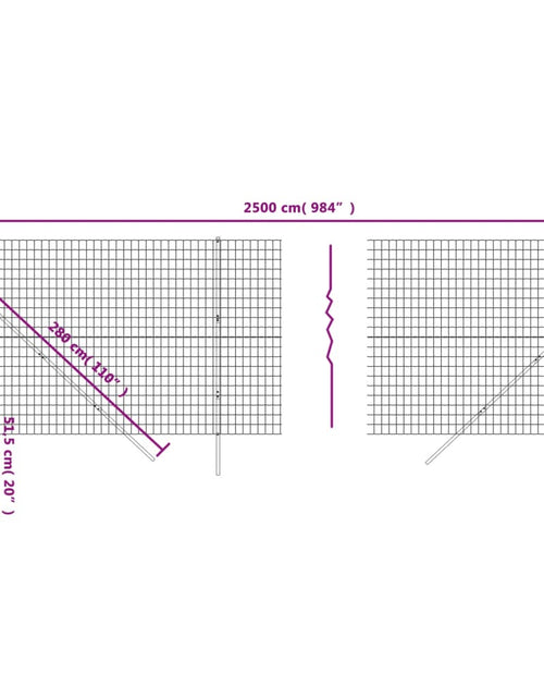 Încărcați imaginea în vizualizatorul Galerie, Gard plasă de sârmă, verde, 2,2x25 m, oțel galvanizat Lando - Lando
