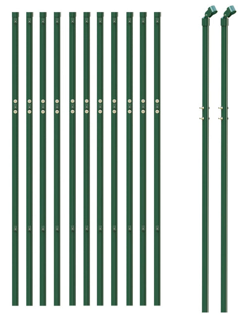 Загрузите изображение в средство просмотра галереи, Gard plasă de sârmă, verde, 1,1x25 m, oțel galvanizat - Lando
