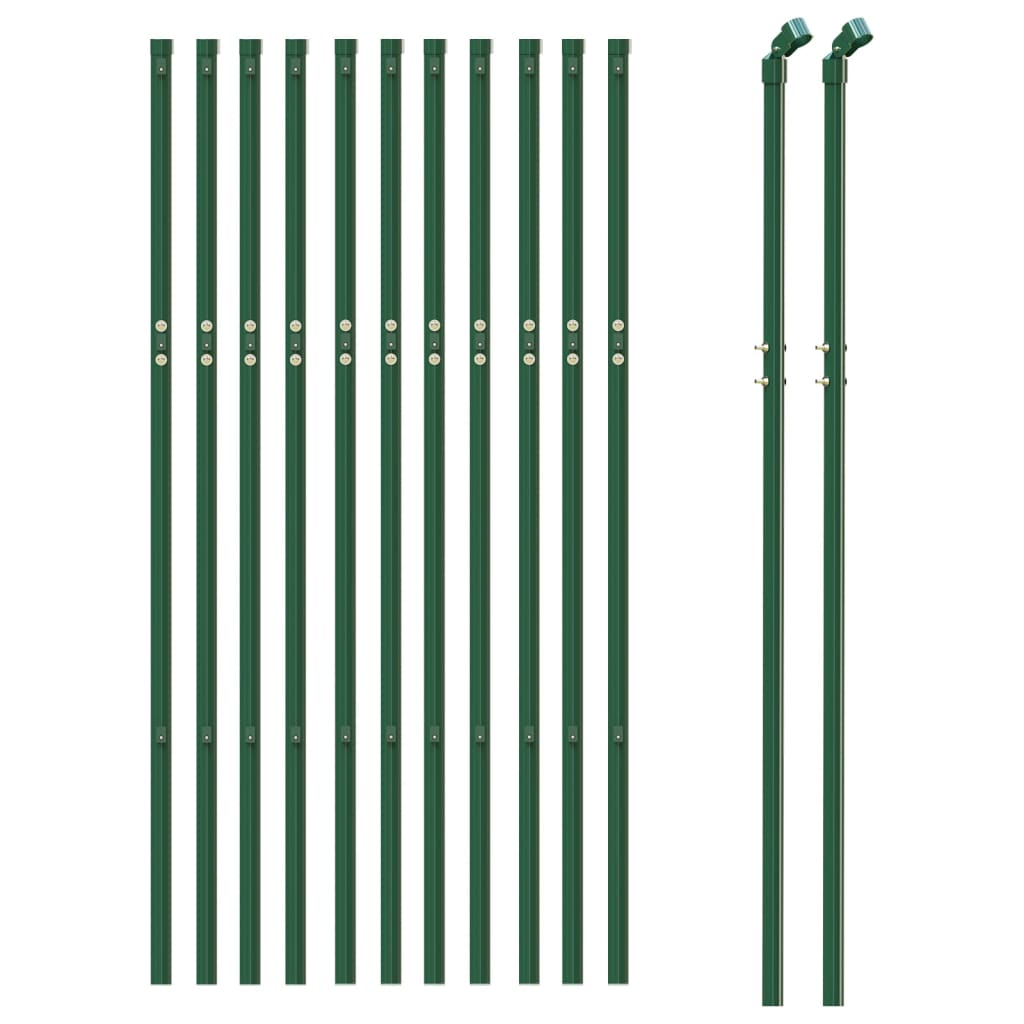 Gard plasă de sârmă, verde, 1,1x25 m, oțel galvanizat - Lando