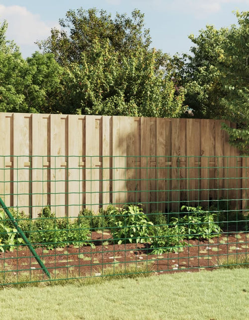 Загрузите изображение в средство просмотра галереи, Gard plasă de sârmă, verde, 1,1x25 m, oțel galvanizat - Lando

