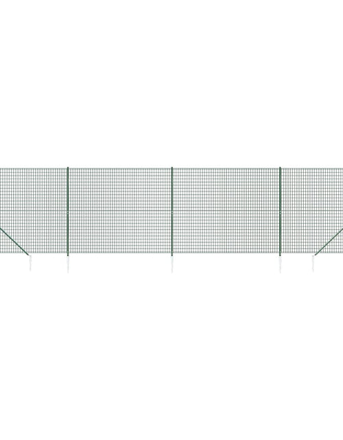 Încărcați imaginea în vizualizatorul Galerie, Gard plasă de sârmă cu țăruși de fixare, verde, 1,8x10 m Lando - Lando
