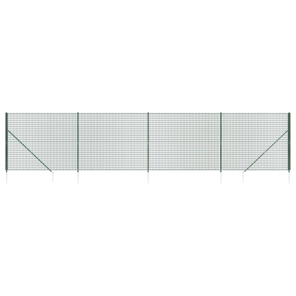 Gard plasă de sârmă cu țăruși de fixare, verde, 1,8x10 m Lando - Lando