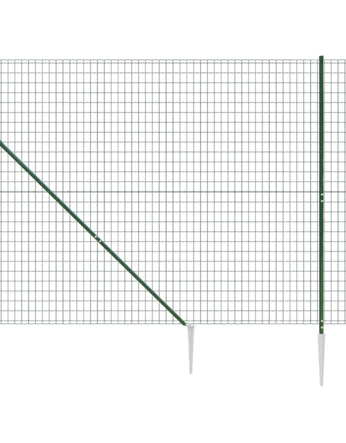 Загрузите изображение в средство просмотра галереи, Gard plasă de sârmă cu țăruși de fixare, verde, 2x10 m Lando - Lando
