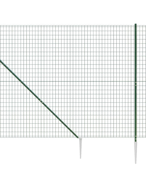 Загрузите изображение в средство просмотра галереи, Gard plasă de sârmă cu țăruși de fixare, verde, 1,8x25 m Lando - Lando
