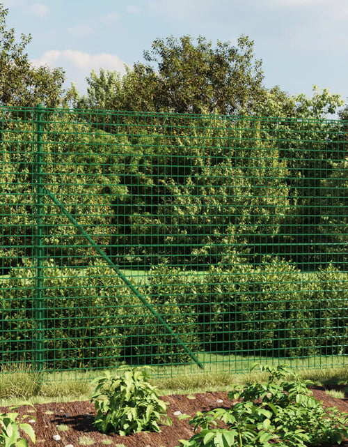 Загрузите изображение в средство просмотра галереи, Gard plasă de sârmă cu țăruși de fixare, verde, 2x25 m Lando - Lando
