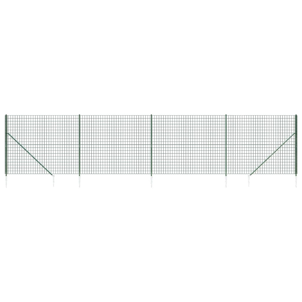 Gard plasă de sârmă cu țăruși de fixare, verde, 1,8x10 m Lando - Lando