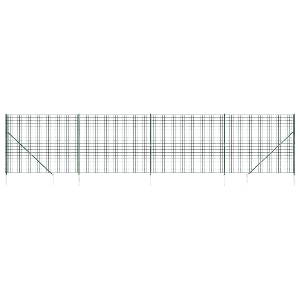 Gard plasă de sârmă cu țăruși de fixare, verde, 2x10 m Lando - Lando