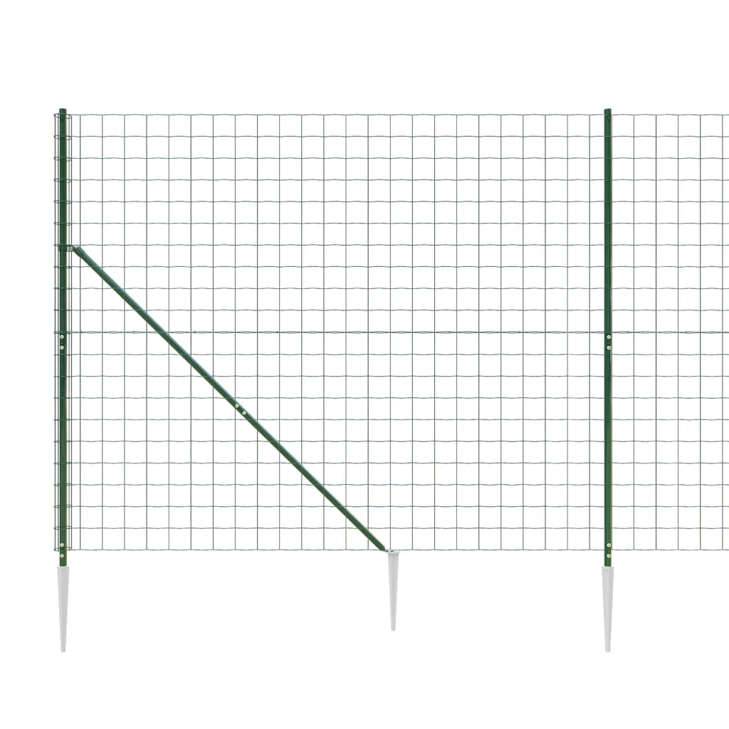 Gard plasă de sârmă cu țăruși de fixare, verde, 1,8x25 m Lando - Lando