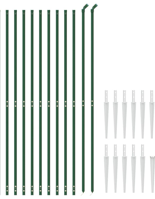 Încărcați imaginea în vizualizatorul Galerie, Gard plasă de sârmă cu țăruși de fixare, verde, 2x25 m Lando - Lando
