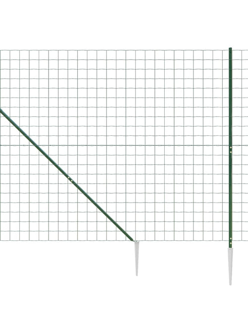 Încărcați imaginea în vizualizatorul Galerie, Gard plasă de sârmă cu țăruși de fixare, verde, 2x25 m Lando - Lando
