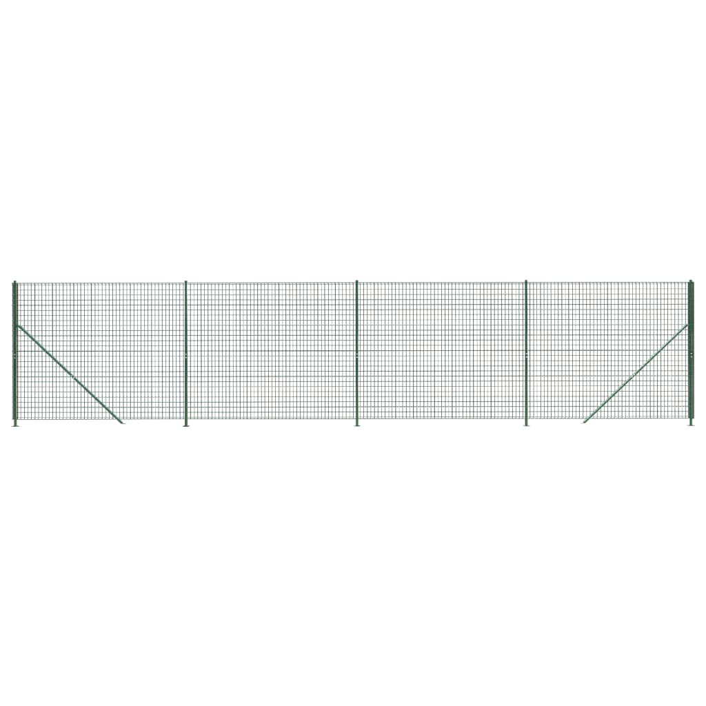 Gard plasă de sârmă cu bordură, verde, 2x10 m Lando - Lando