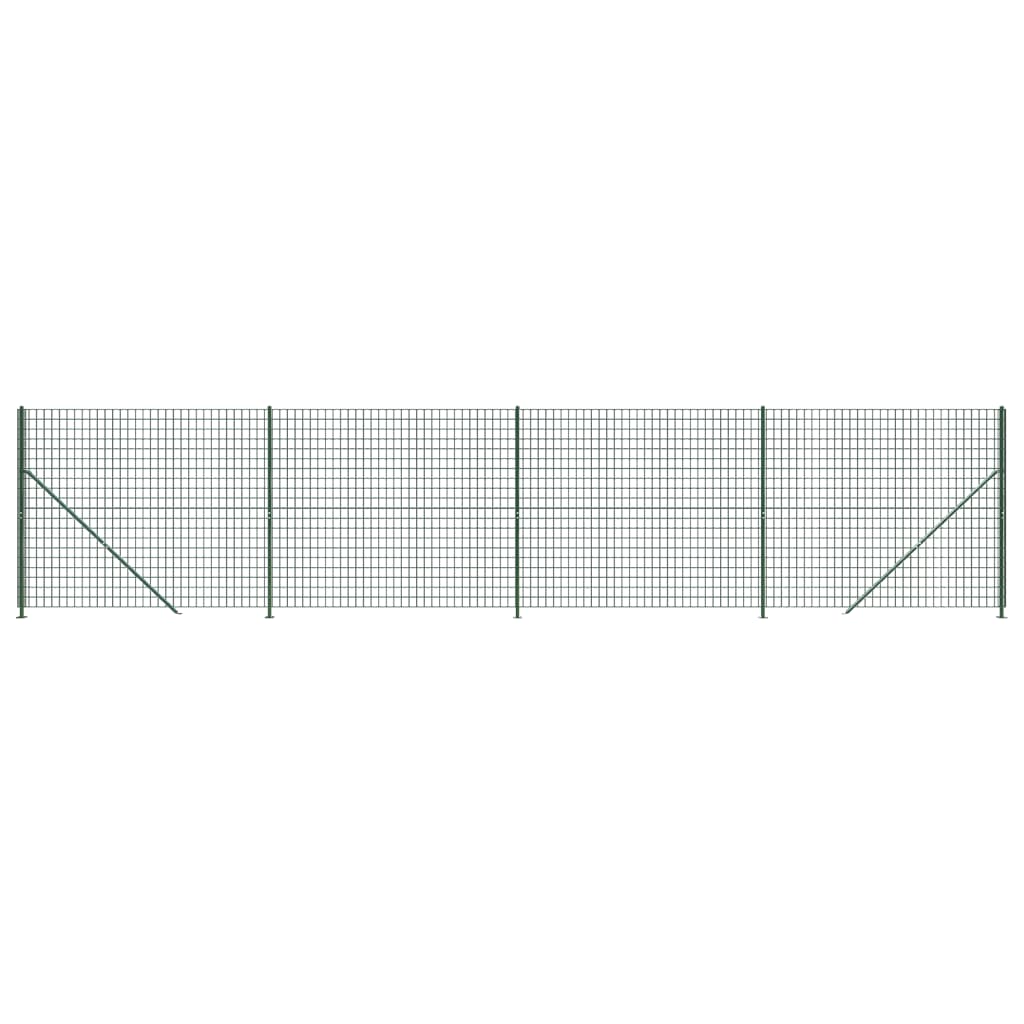 Gard plasă de sârmă cu bordură, verde, 2,2x10 m Lando - Lando