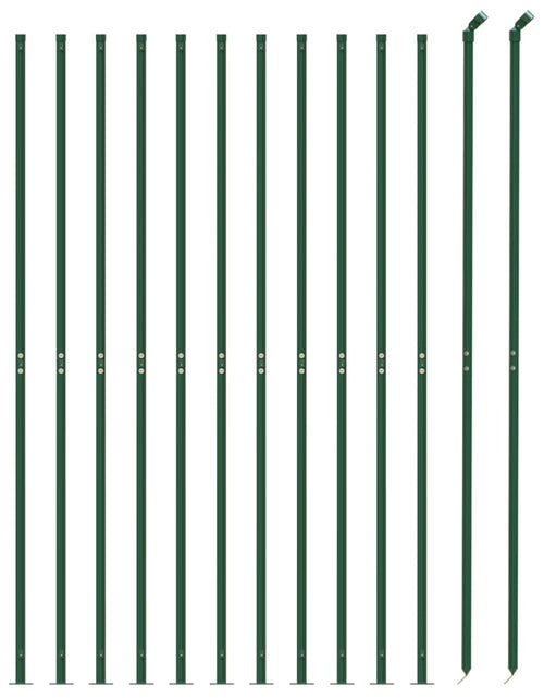 Загрузите изображение в средство просмотра галереи, Gard plasă de sârmă cu bordură, verde, 0,8x25 m Lando - Lando
