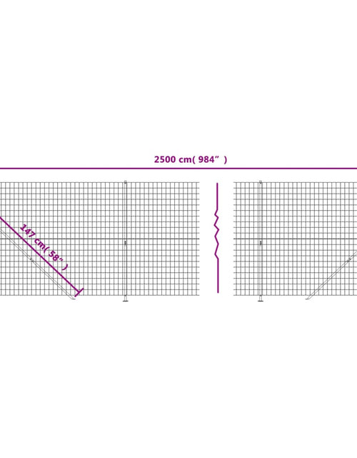 Încărcați imaginea în vizualizatorul Galerie, Gard plasă de sârmă cu bordură, verde, 1,4x25 m Lando - Lando
