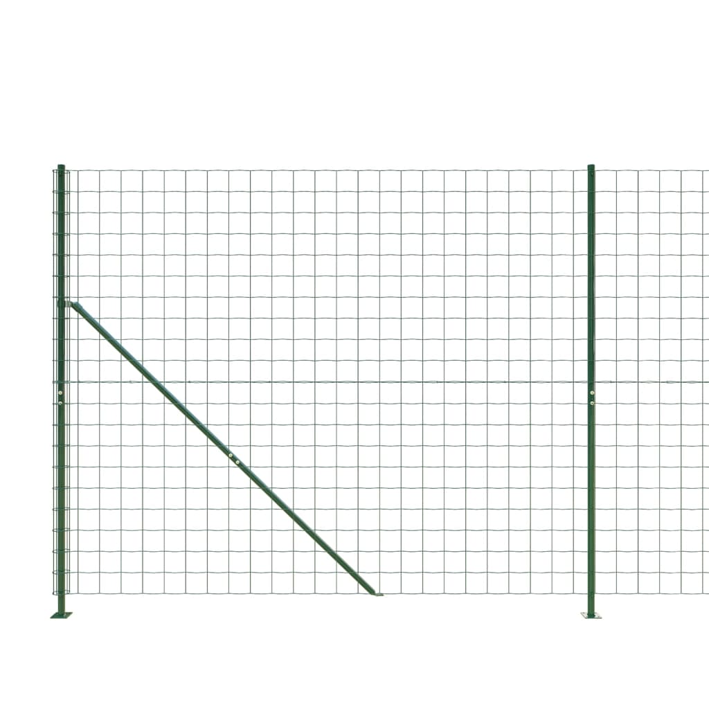 Gard plasă de sârmă cu bordură, verde, 2,2x10 m - Lando