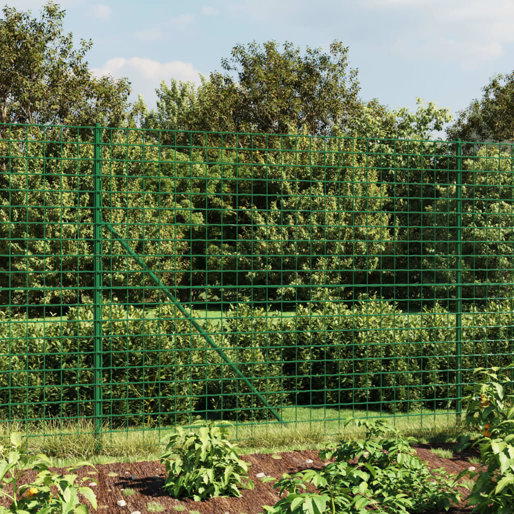 Gard plasă de sârmă cu bordură, verde, 2,2x10 m - Lando