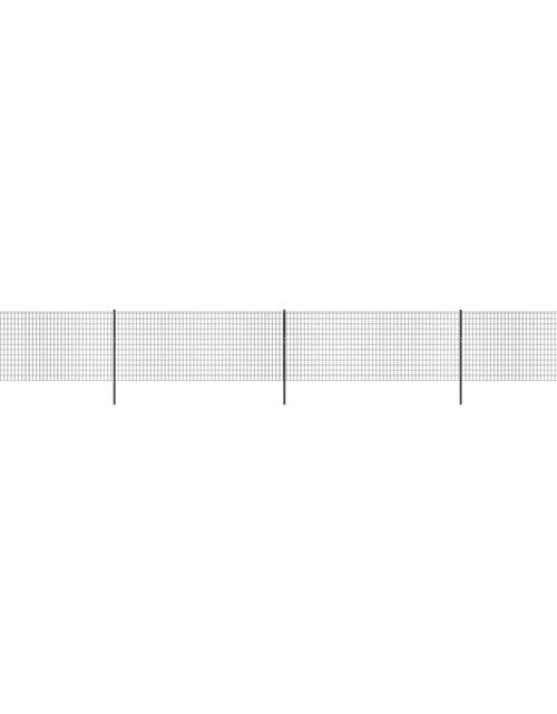 Загрузите изображение в средство просмотра галереи, Gard plasă de sârmă, antracit, 0,8x10 m, oțel galvanizat Lando - Lando

