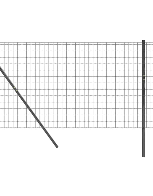 Încărcați imaginea în vizualizatorul Galerie, Gard plasă de sârmă, antracit, 0,8x10 m, oțel galvanizat Lando - Lando
