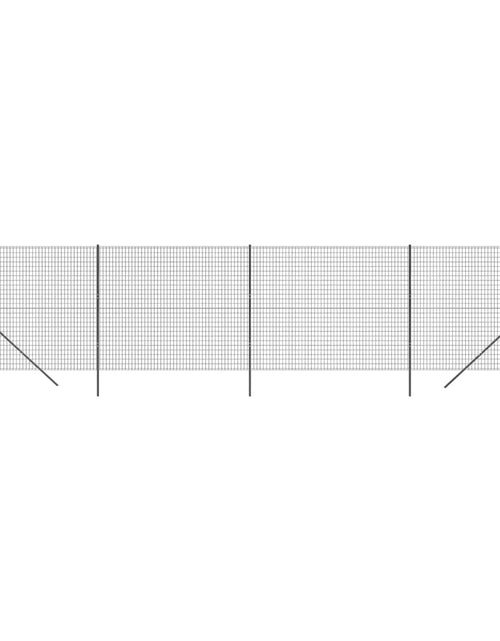Încărcați imaginea în vizualizatorul Galerie, Gard plasă de sârmă, antracit, 1,6x10 m, oțel galvanizat Lando - Lando
