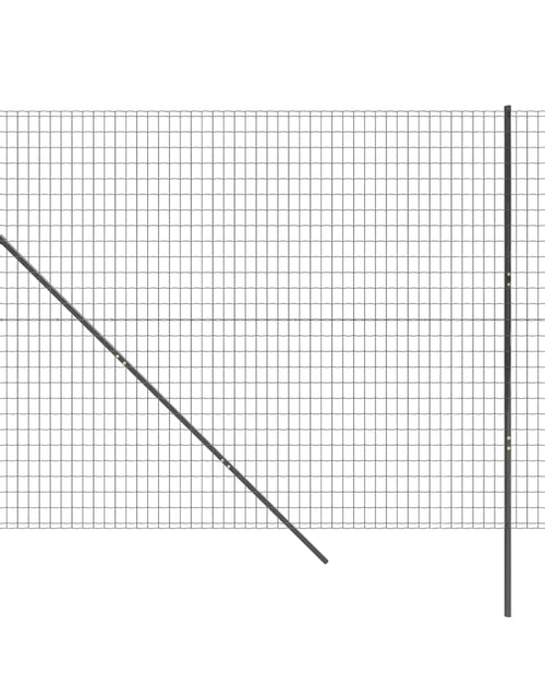 Загрузите изображение в средство просмотра галереи, Gard plasă de sârmă, antracit, 2x25 m, oțel galvanizat Lando - Lando
