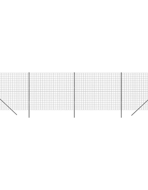 Încărcați imaginea în vizualizatorul Galerie, Gard plasă de sârmă, antracit, 1,4x10 m, oțel galvanizat Lando - Lando
