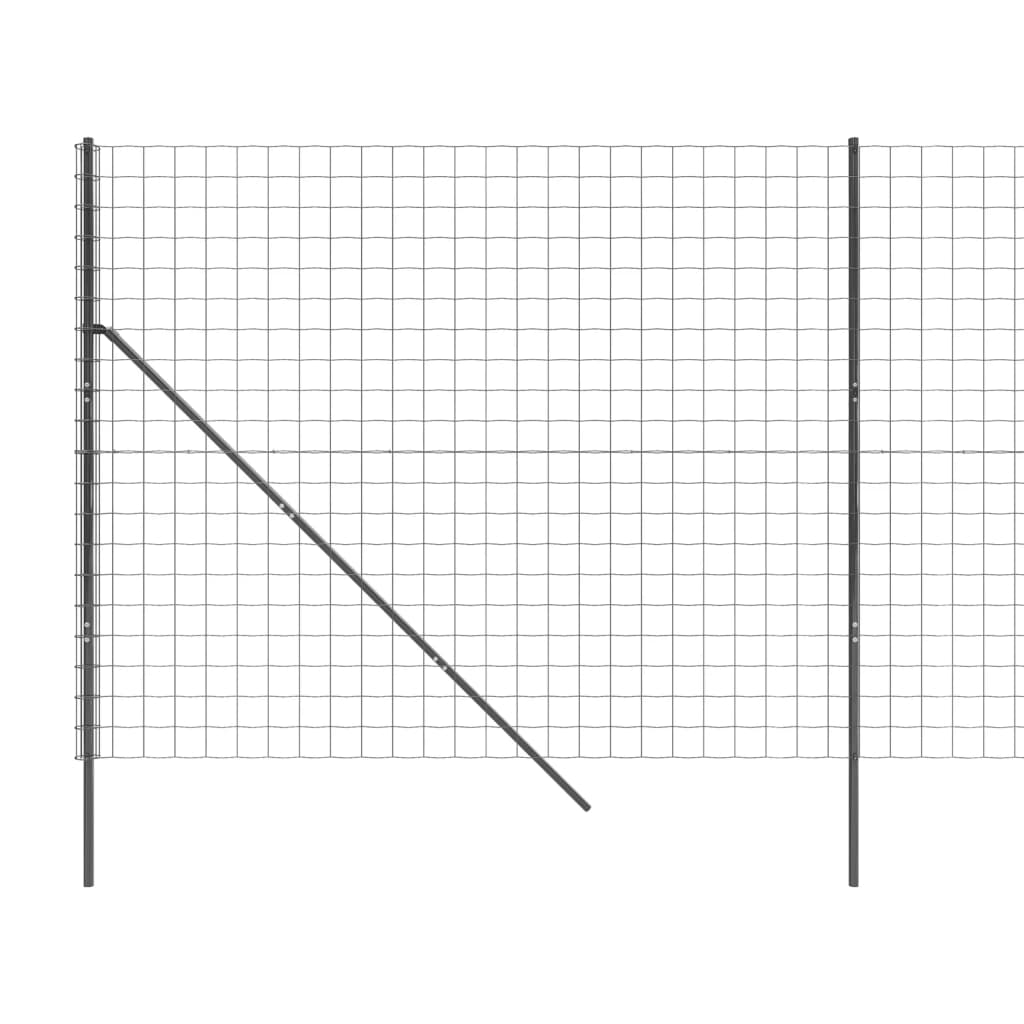 Gard plasă de sârmă, antracit, 1,4x10 m, oțel galvanizat Lando - Lando