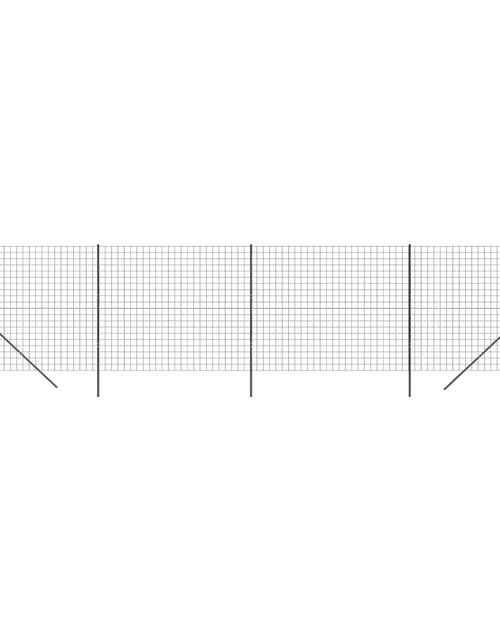 Încărcați imaginea în vizualizatorul Galerie, Gard plasă de sârmă, antracit, 2,2x10 m, oțel galvanizat Lando - Lando
