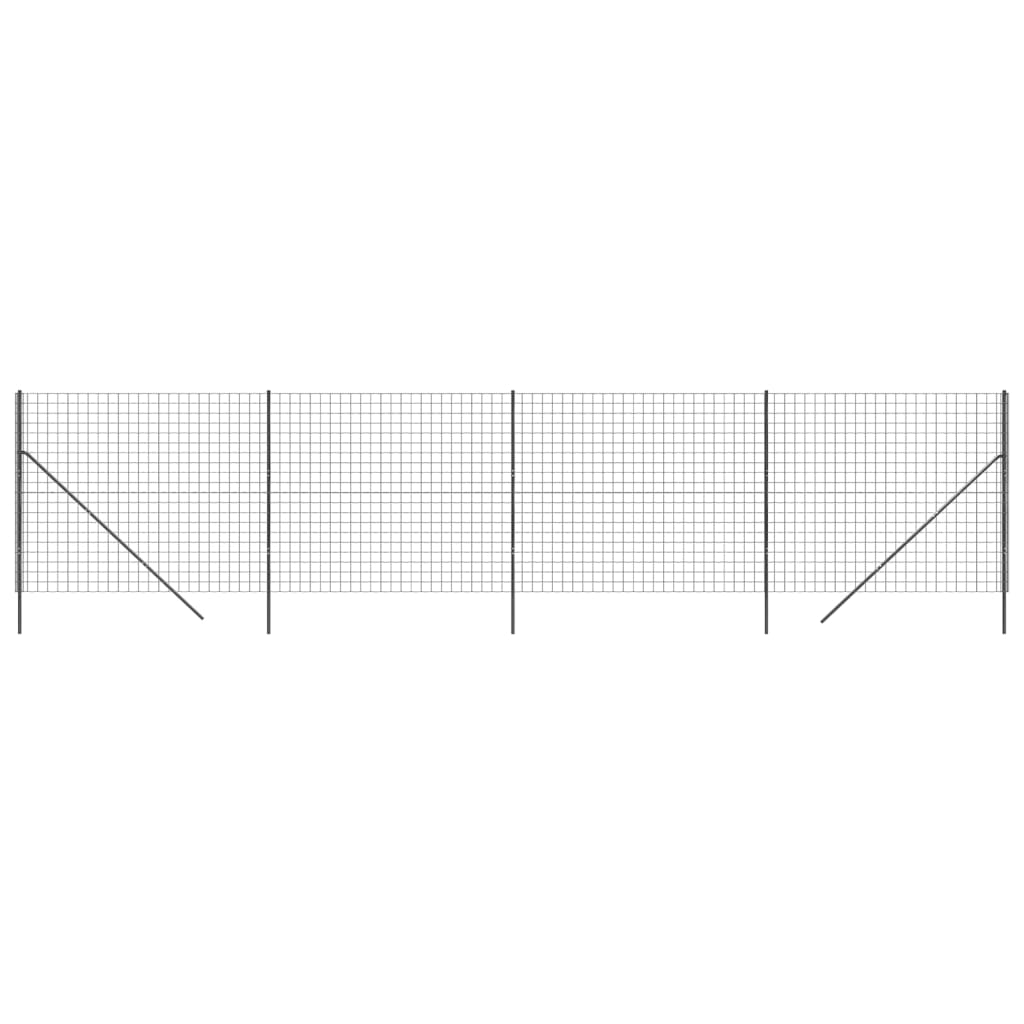 Gard plasă de sârmă, antracit, 2,2x10 m, oțel galvanizat Lando - Lando