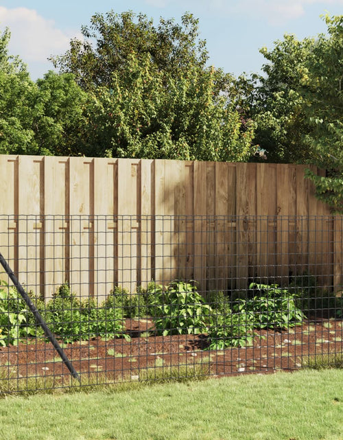 Загрузите изображение в средство просмотра галереи, Gard plasă de sârmă cu țăruși de fixare, antracit, 1x25 m Lando - Lando
