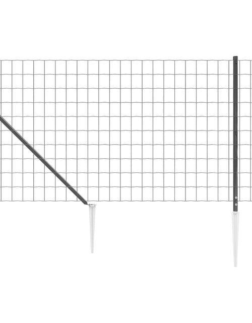 Încărcați imaginea în vizualizatorul Galerie, Gard plasă de sârmă cu țăruși de fixare, antracit, 1x10 m Lando - Lando
