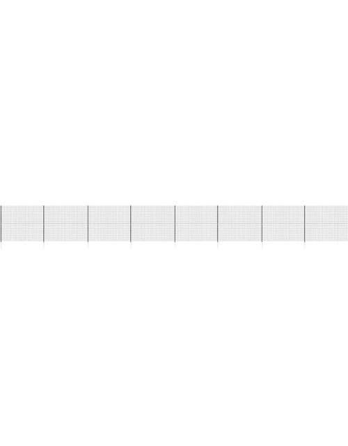 Загрузите изображение в средство просмотра галереи, Gard plasă de sârmă cu țăruși de fixare, antracit, 2,2x25 m Lando - Lando
