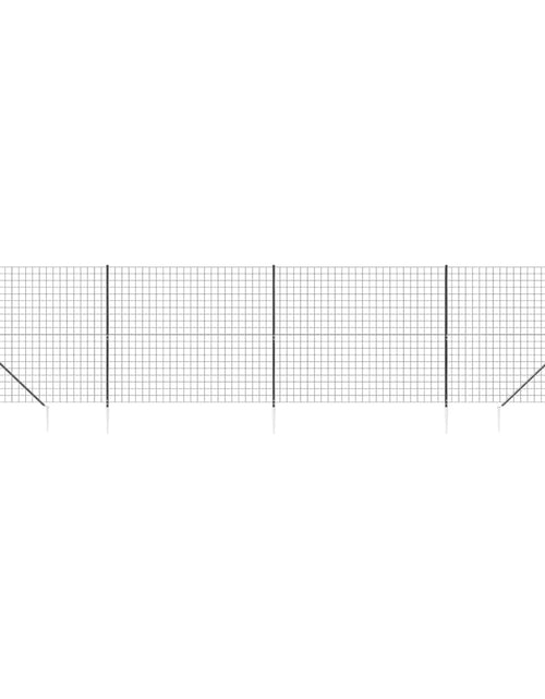 Загрузите изображение в средство просмотра галереи, Gard plasă de sârmă cu țăruși de fixare, antracit, 1,8x10 m Lando - Lando
