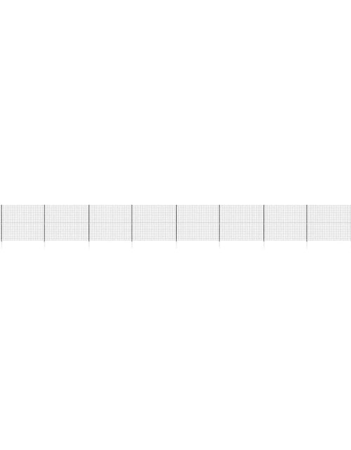 Încărcați imaginea în vizualizatorul Galerie, Gard plasă de sârmă cu țăruși de fixare, antracit, 2x25 m Lando - Lando
